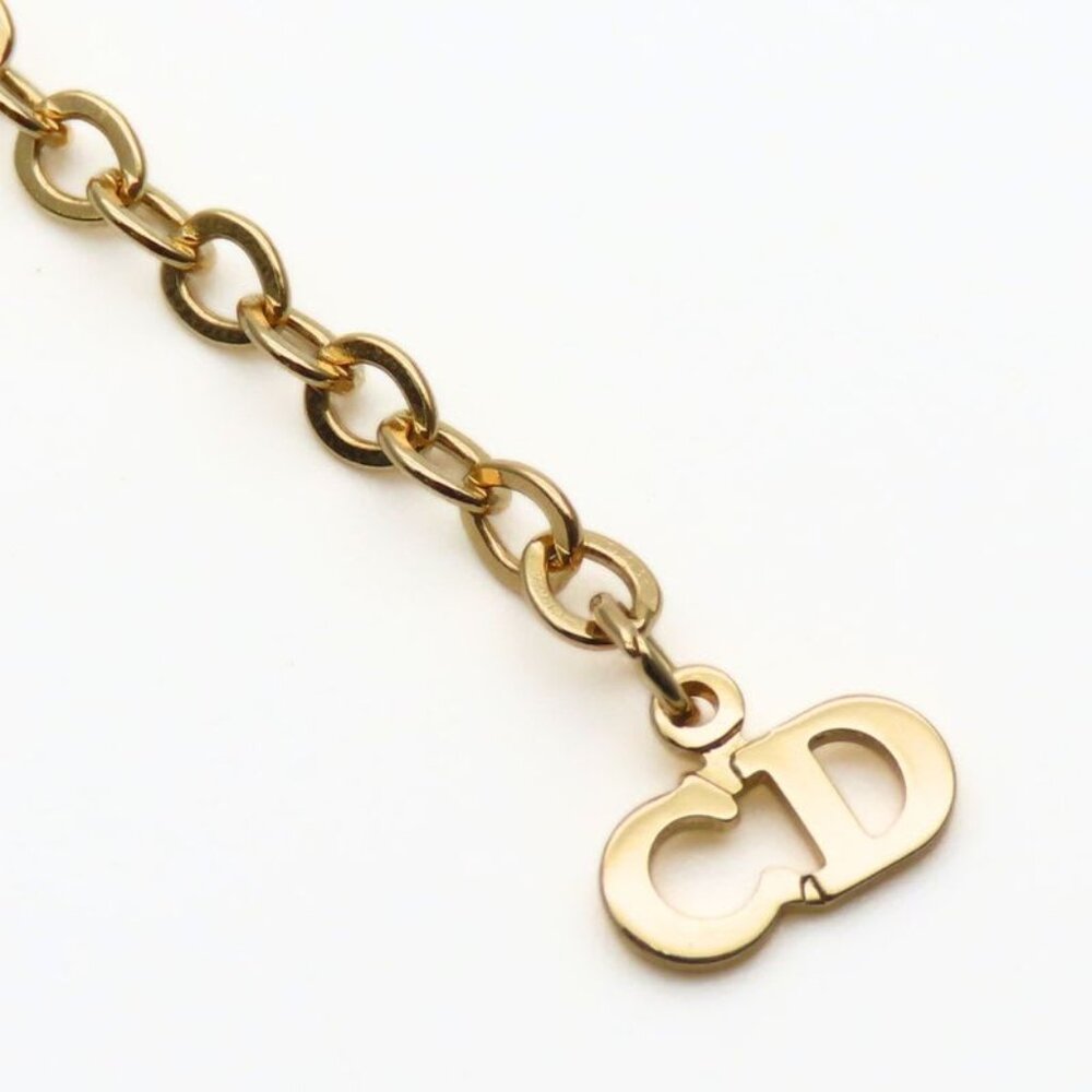 Christian Dior Necklace CD Logo Metal Gold GP Plated Accessories - Picture 5 of 9